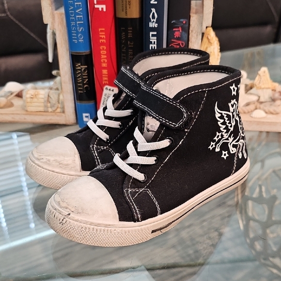 Black Kids High-Top Sneakers - Picture 1 of 4